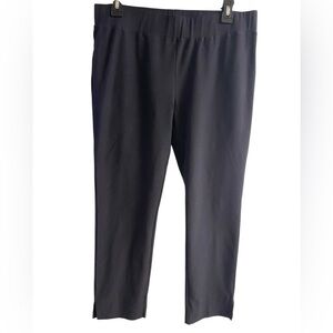 Eileen Fisher pull on cropped pants navy blue stretchy Medium